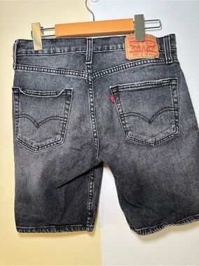 Levi's 511 Slim Fit Denim Shorts Men's 30 Washed Black Gray Stretch Jean Shorts